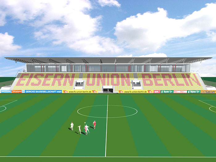 STADION UNION BERLIN + + + ANSICHT  SPIELFELDSEITE